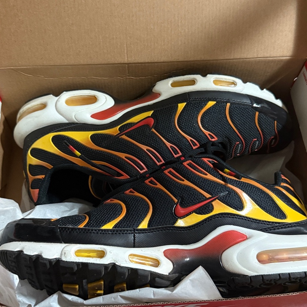 Nike Air Max Plus Black with Mystic Red Accents